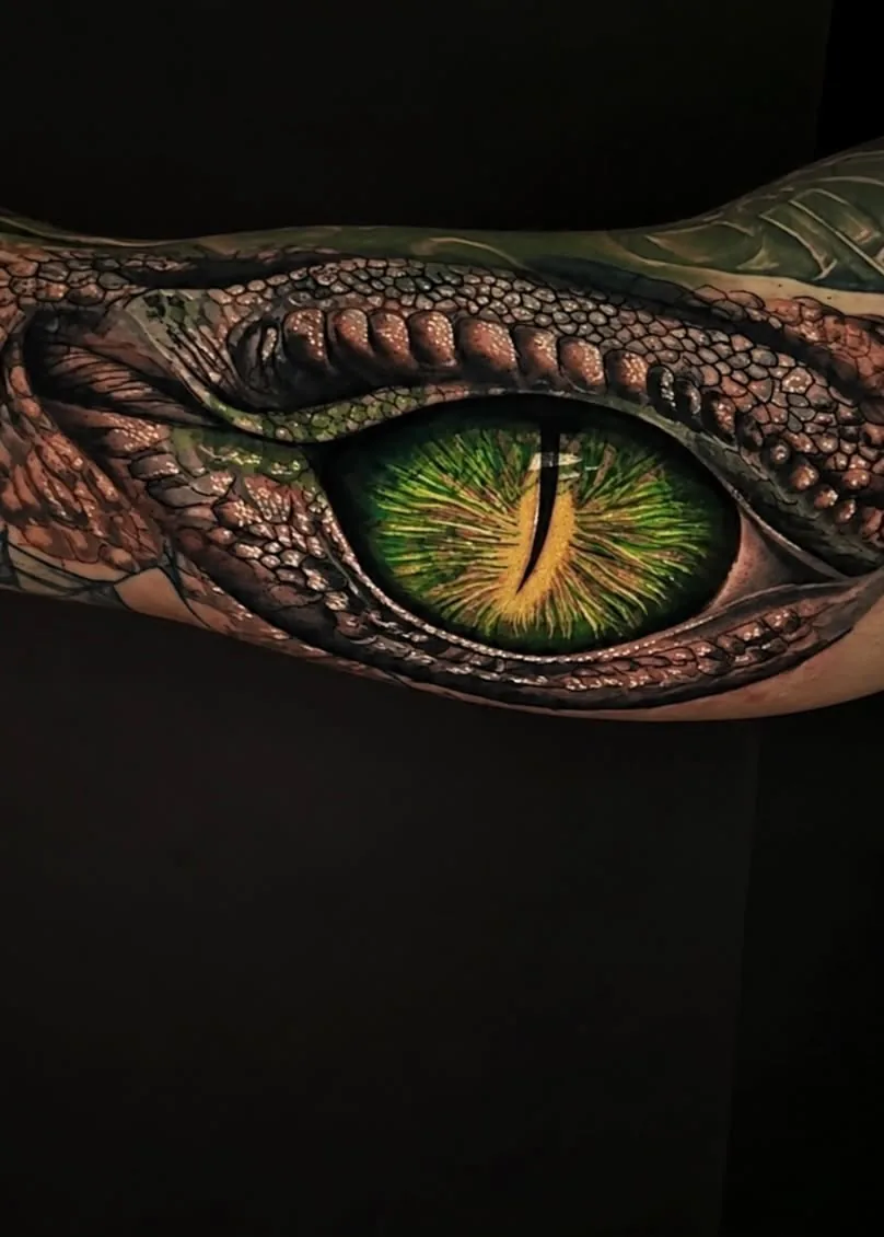 Reptile Eye — color tattoo by Nemo Tattoo Studio