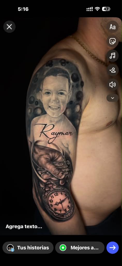 Raymar's Time — realism tattoo by Nemo Tattoo Studio