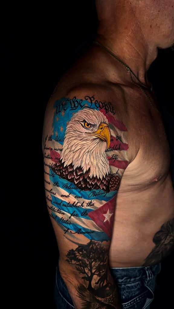 We The People — color tattoo by Nemo Tattoo Studio